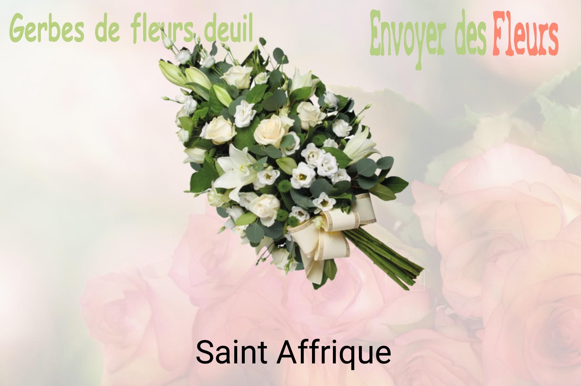 Gerbe de fleurs de deuil livrée à Saint-Affrique